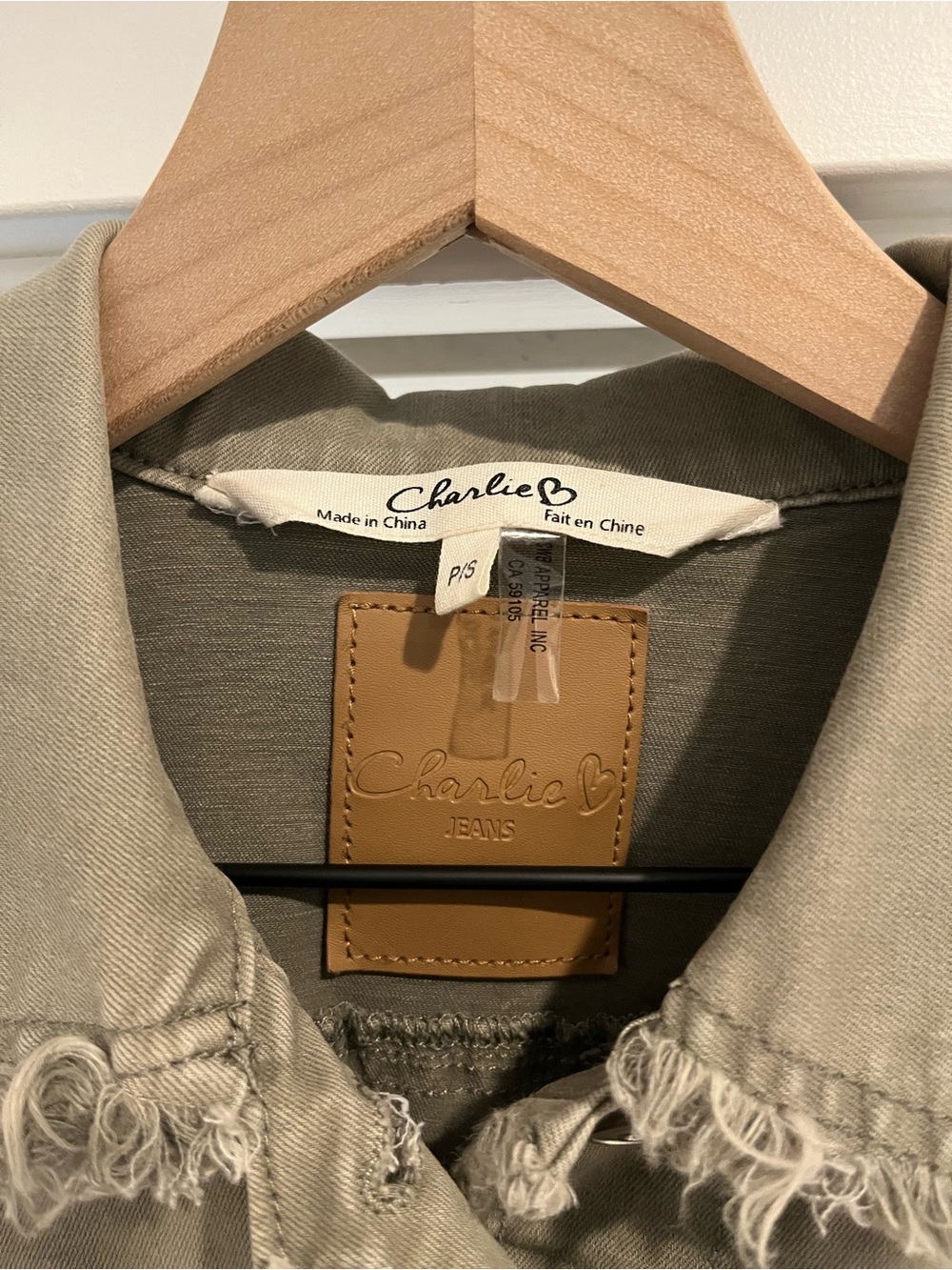 CHARLIE B Olive Frayed Hem Jacket - Women - Picture 2 of 4